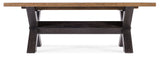 Big Sky - Trestle Dining Table With 2-20" Leaves - Light Brown