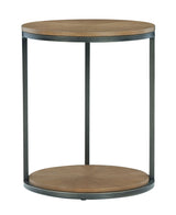 Fridley - Brown / Black - Round End Table