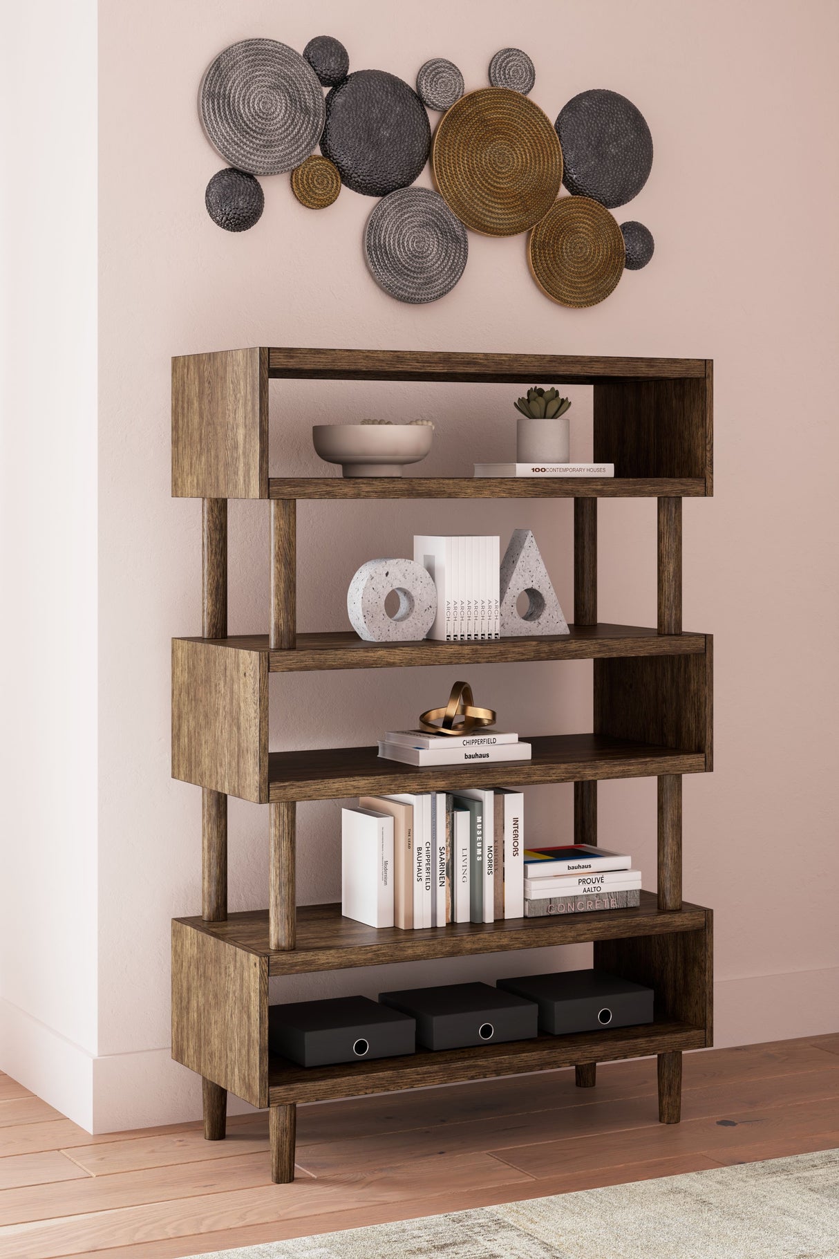 Austanny - Warm Brown - Bookcase