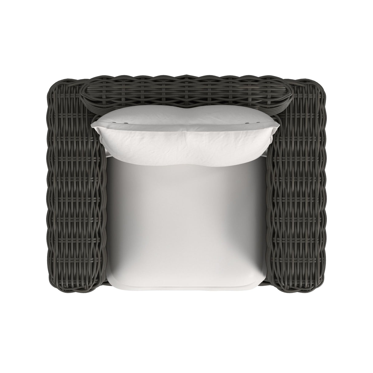 Cabo - Oversized Club Chair - Dark Gray / White