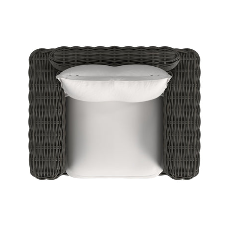 Cabo - Oversized Club Chair - Dark Gray / White