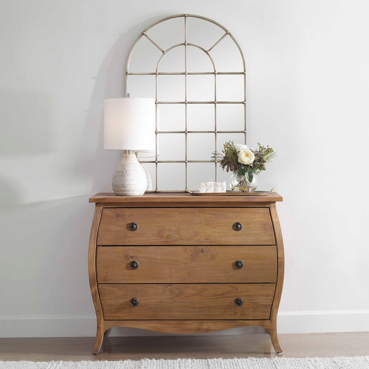 Barwell Arch - Window Mirror - Pearl Silver