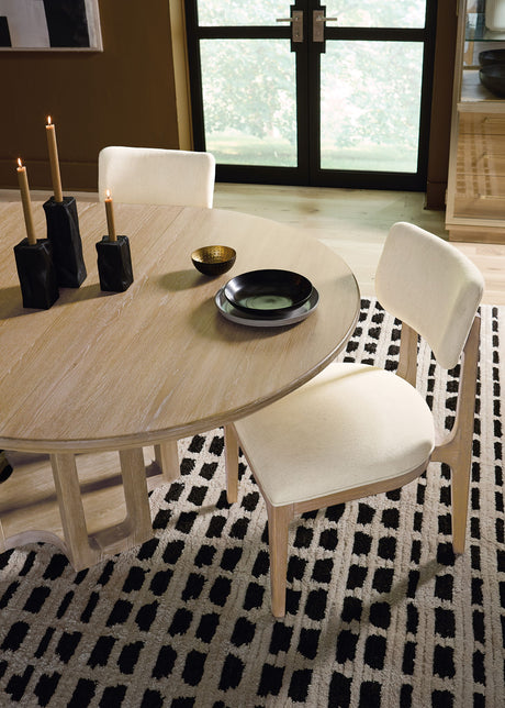 Banyon Bay - Round Dining Table With One 18" Leaf - Light Brown