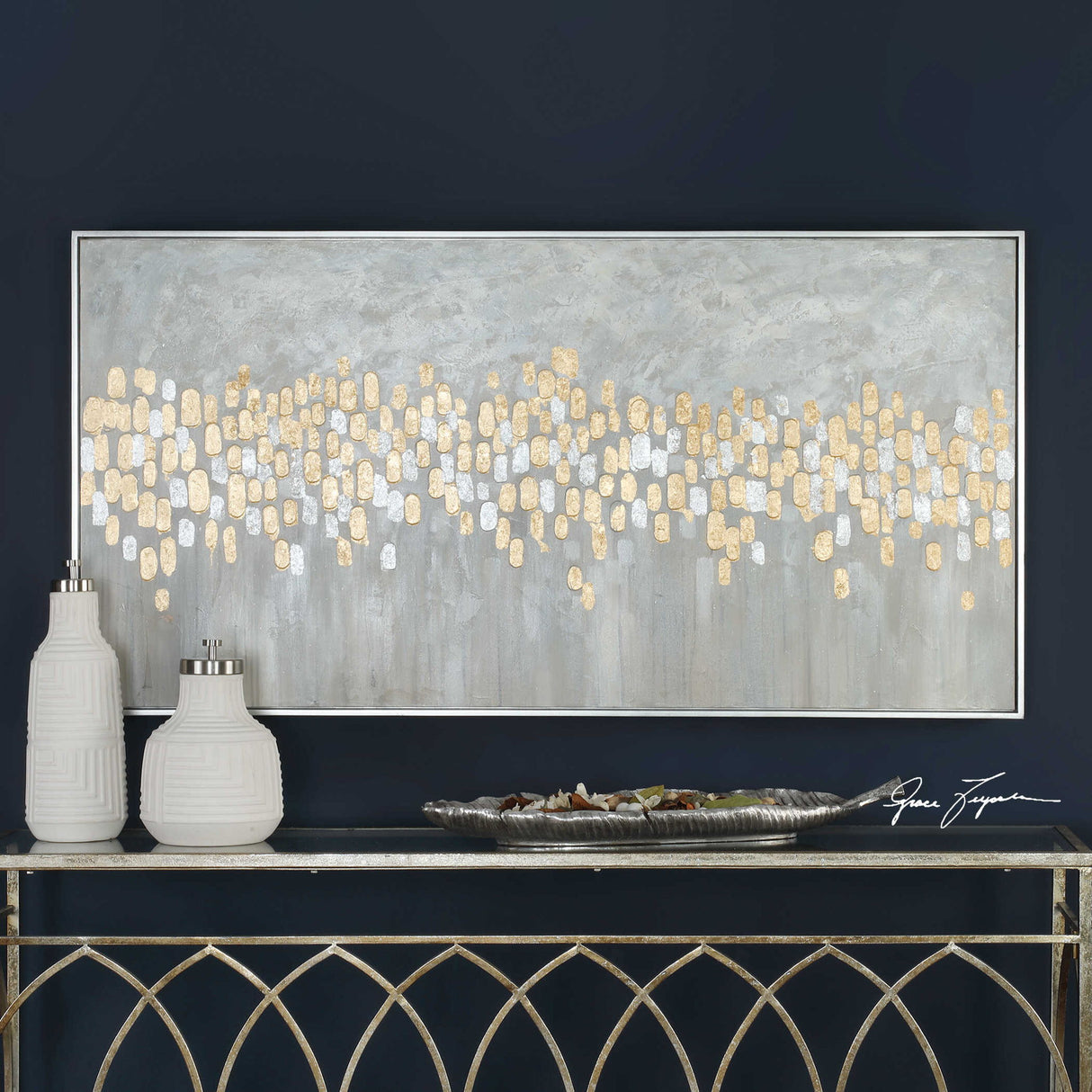 Parade - Modern Art - Gray, Dark