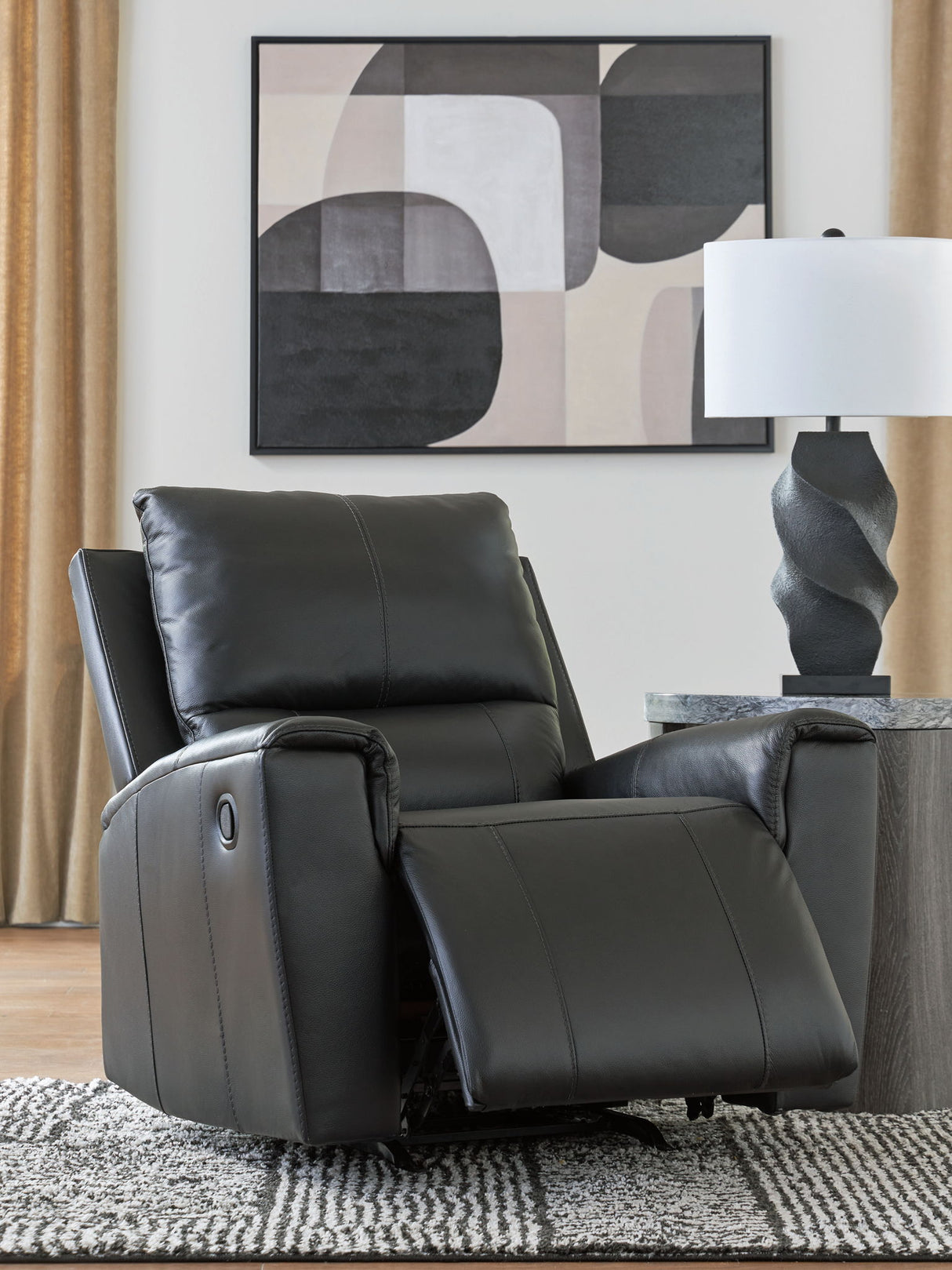 Glossmore - Black - Rocker Recliner