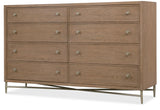 Sonnet - Eight-Drawer Dresser - Dark Gray