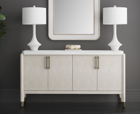 Gavin - Server - Driftwood Oak / White Marble