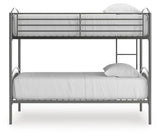Lanceburg - 3 Pc. - Twin Over Twin Bunk Bed And 2 Mattresses - Gray