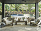Mozambique - Lounge Chair - Beige / Dark Brown