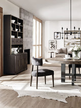 Curata - 72" Round Dining Table - Dark Gray