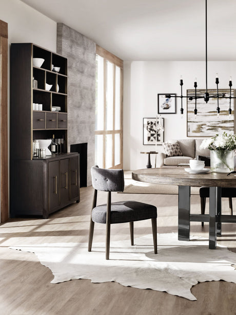 Curata - 72" Round Dining Table - Dark Gray