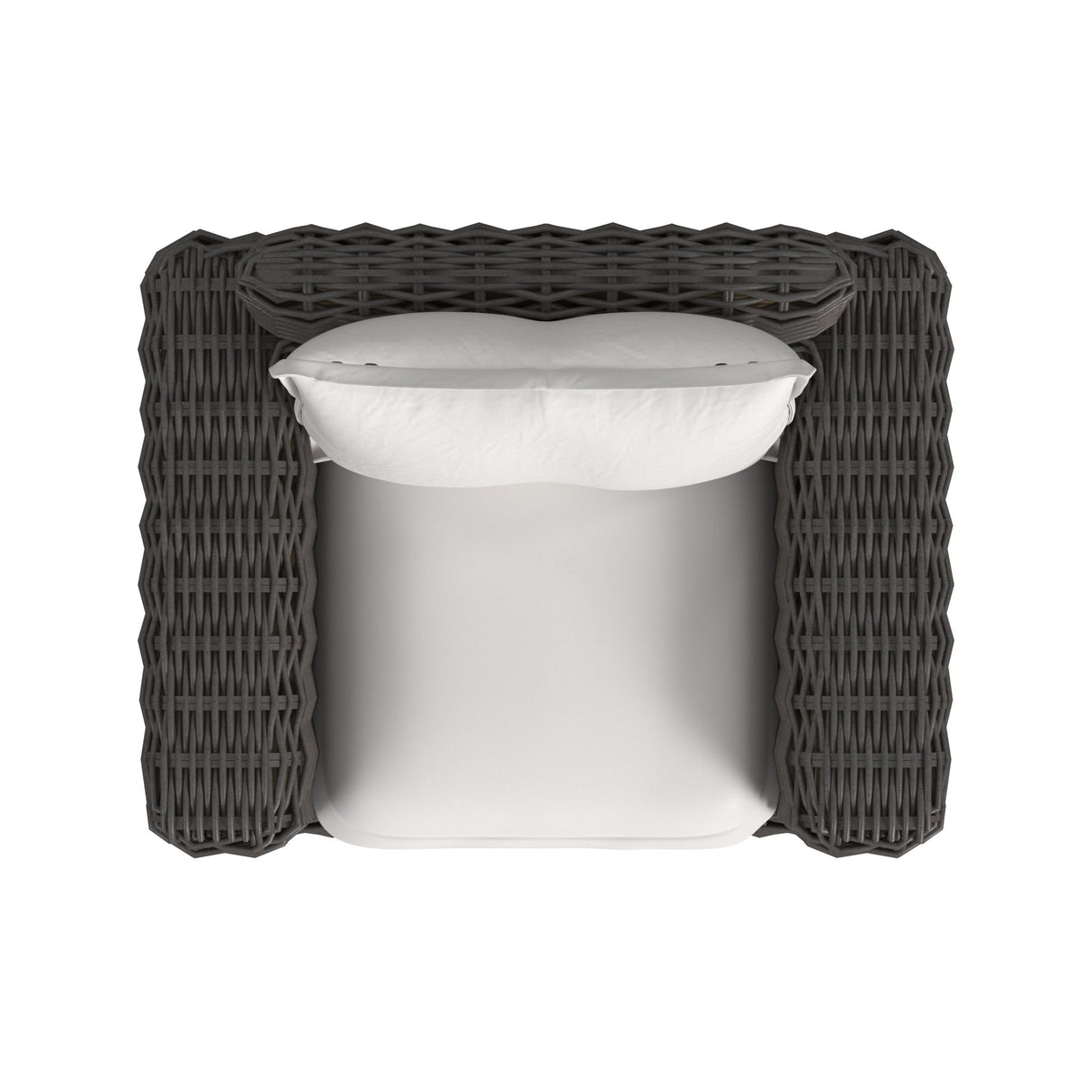 Cabo - Oversized Swivel Club Chair - Dark Gray / White