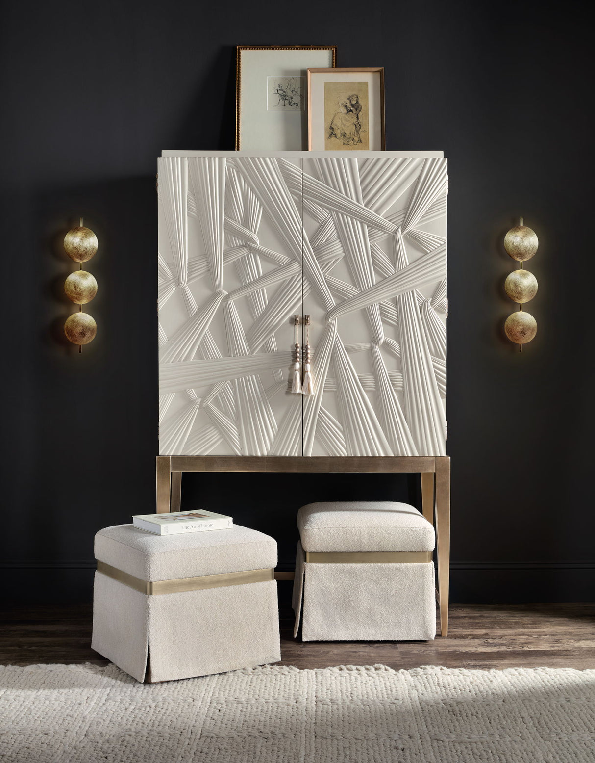 Melange - Dream Weaver Bar Cabinet - White