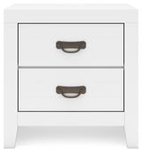 Binterglen - White - Two Drawer Night Stand