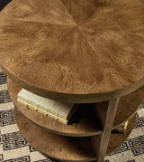 Melange - Mulholland Round End Table - Dark Brown