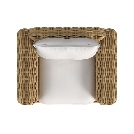 Playa - Oversized Club Chair - Light Brown / White