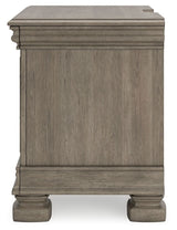 Lexorne - Three Drawer Night Stand - Gray