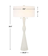 Sharma - Stone Table Lamp - White