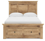 Makidern - Panel Storage Bed With 2 Under Bed Storage Units