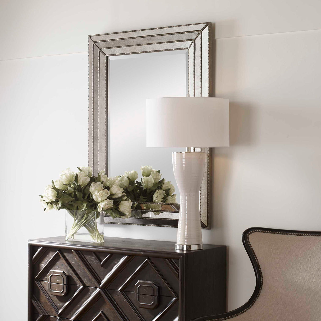 Seymour - Mirror - Antique Silver