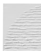 Textured Circle Canvas Art - White