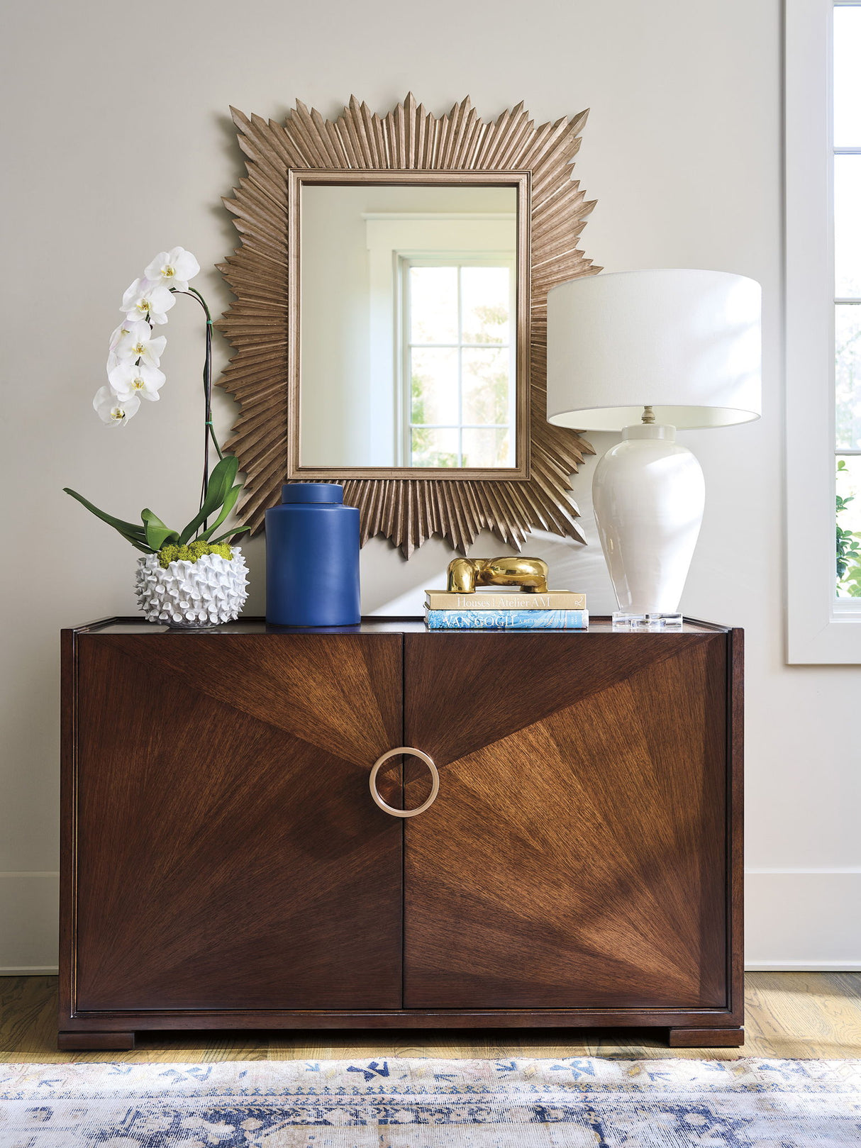 Rendezvous - Amherst Carved Mirror - Gold