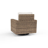 Havana - Swivel Club Rocker, With Self Welt - Canvas Flax / Dark Brown