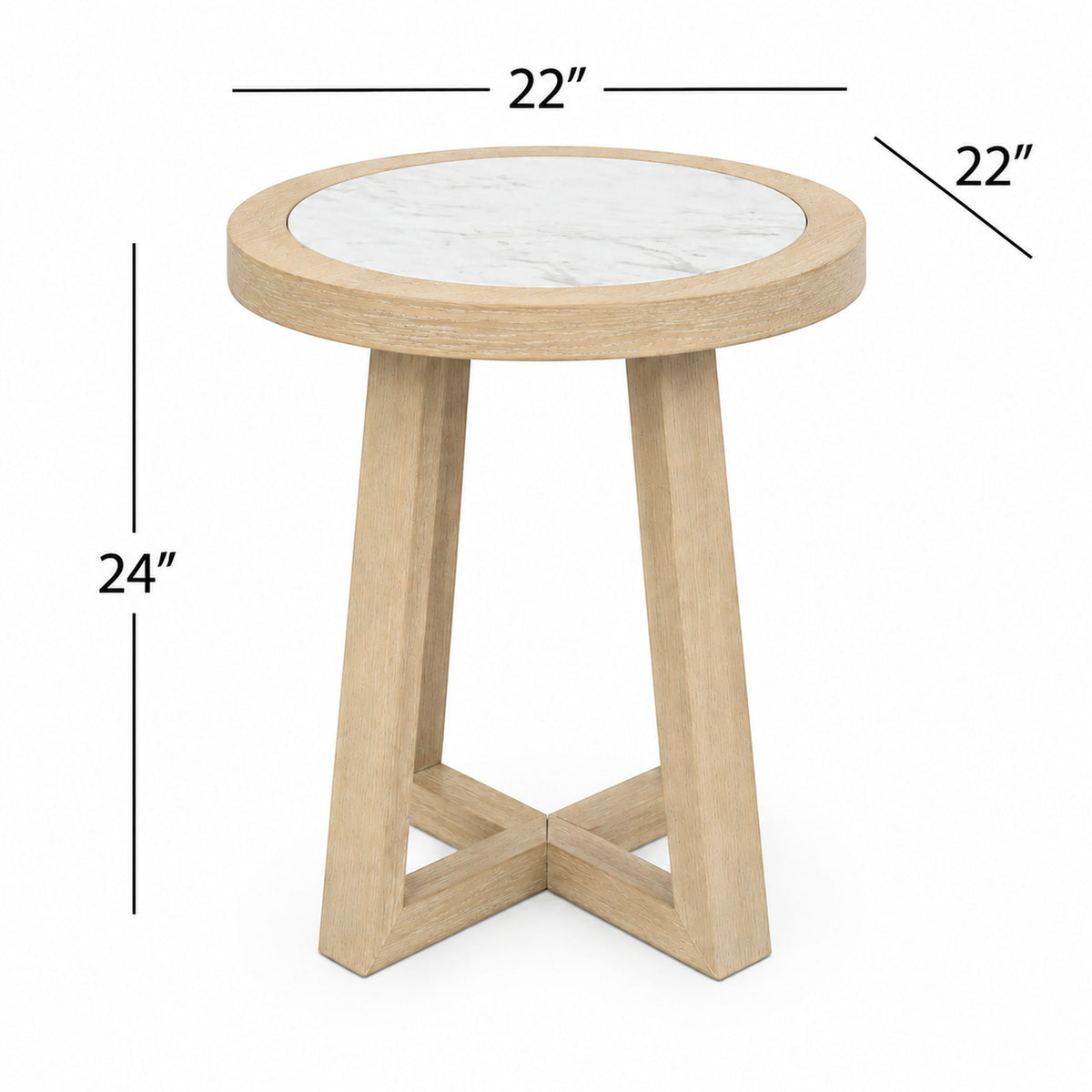 Trifecta - End Table - Driftwood Cerused Oak