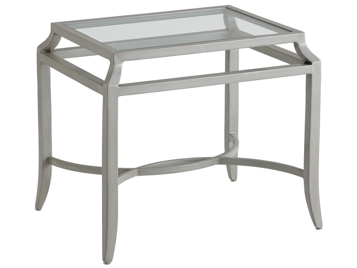 Silver Sands - Rectangular End Table - Pearl Silver