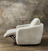 CC - Bonnie Swivel Chair With Power Footrest - White