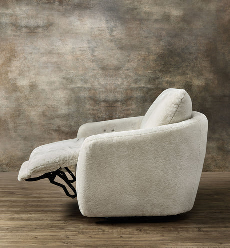 CC - Bonnie Swivel Chair With Power Footrest - White