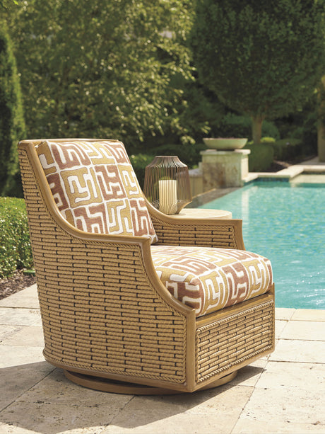Los Altos Valley View - Swivel Glider Occasional Chair - Light Brown