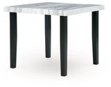 Mervannie - Square Dining Room Counter Table - Gray / Black