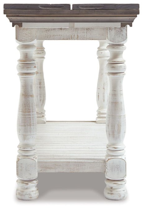 Havalance - Flip Top Sofa Table - Gray / White