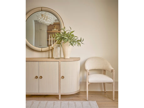 Velora - Arm Chair - White / Light Brown