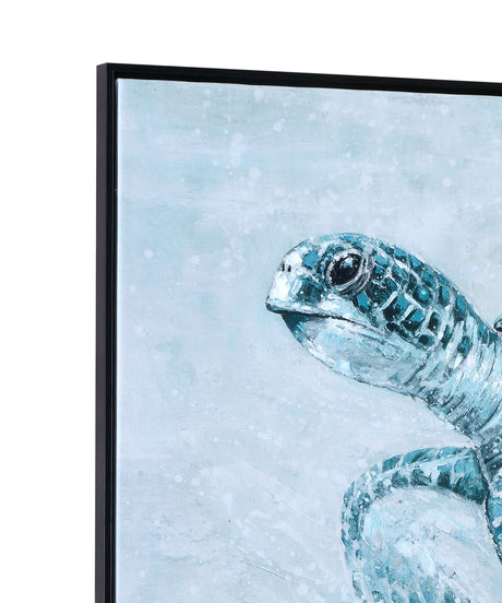 Kemps Bay Framed Canvas - Blue