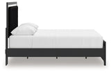 Zuraleus - 4 Pc. - Queen Upholstered Bed With Roll Slats, Dresser, Mirror And Nightstand - Black
