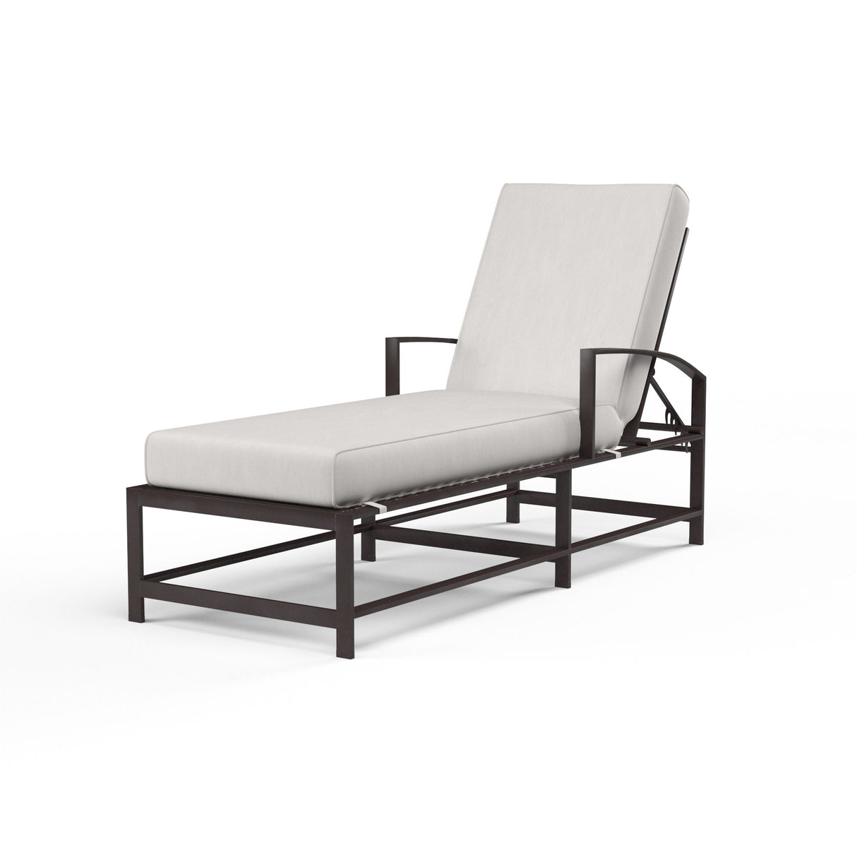 La Jolla - Chaise, With Self Welt - Canvas Flax / Dark Brown