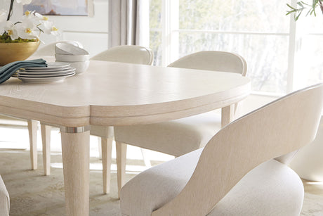 Nouveau Chic - Rectangle Dining Table With 1-22in Leaf - Light Brown