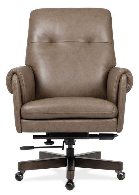 EC - Lenora Swivel Tilt Executive Chair - Dark Brown