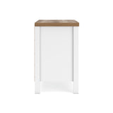Kerisden - Two Drawer Night Stand - White / Brown
