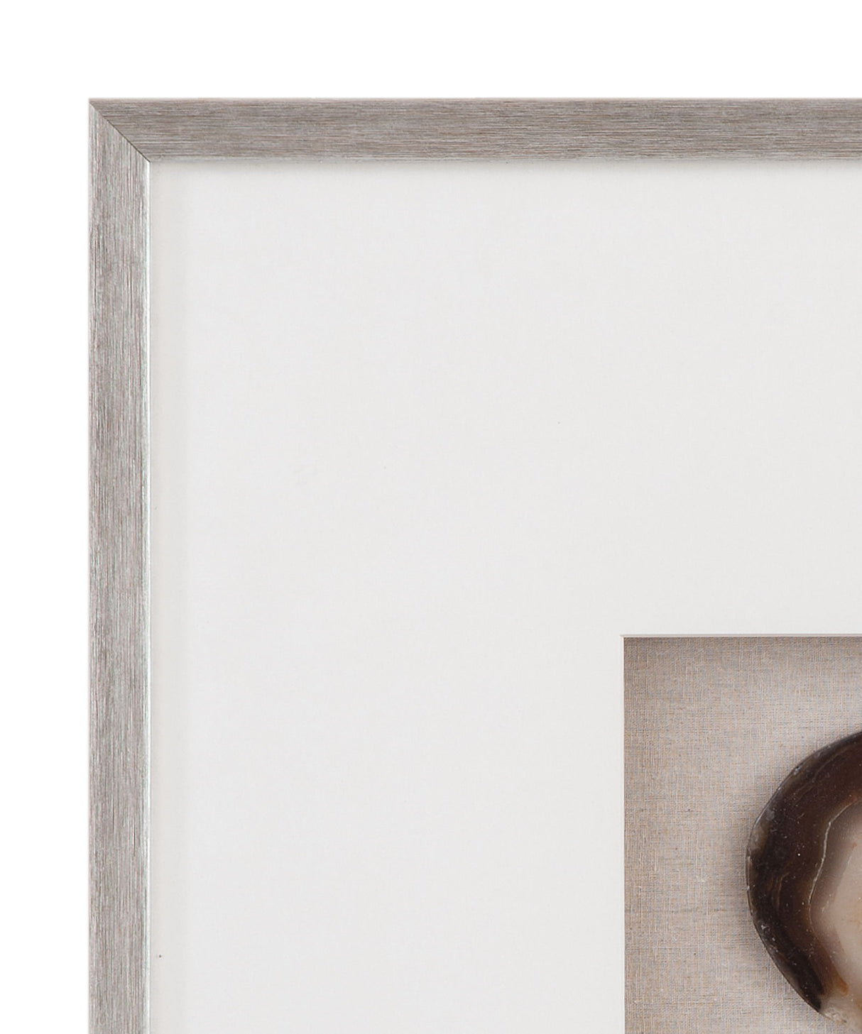 Agate Stone Wall Art - Dark Brown / White