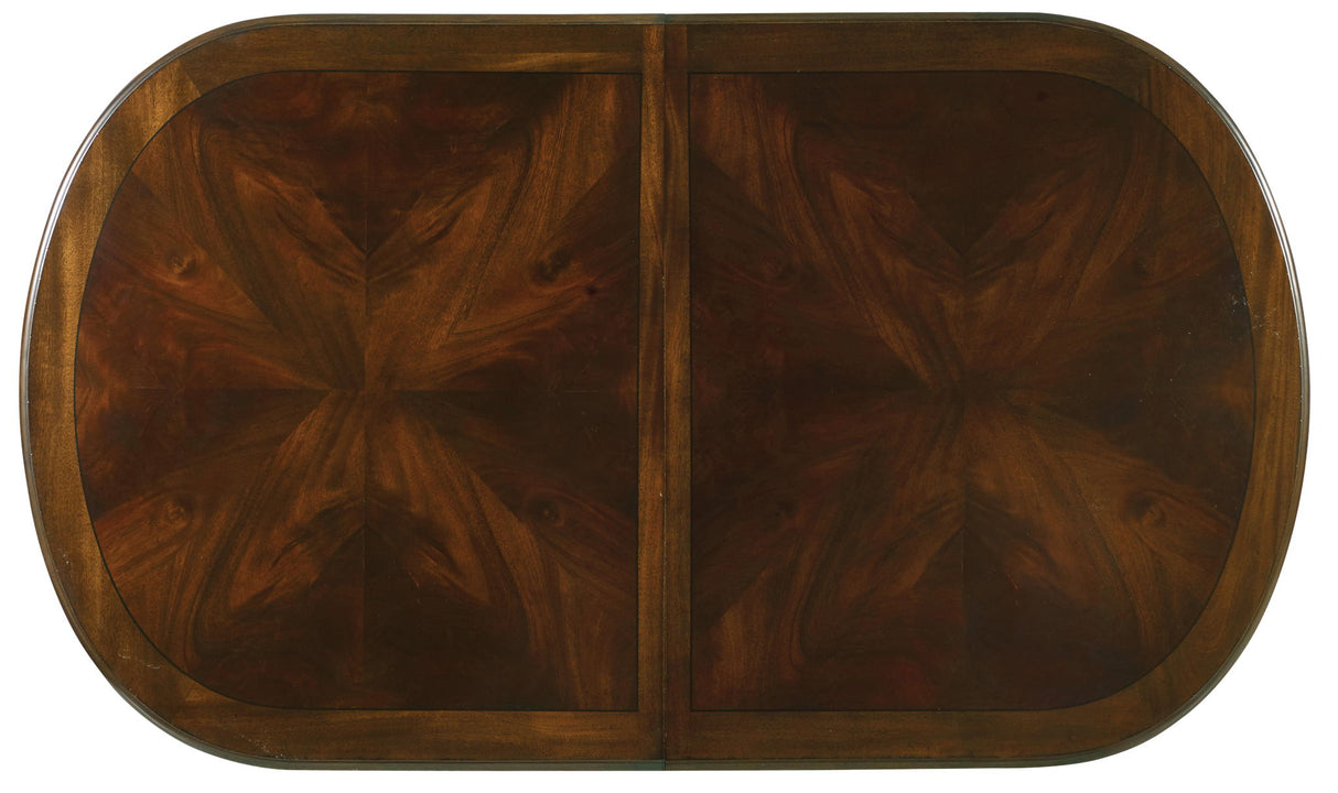 Leesburg - Leg Table With Two 18" Leaves - Dark Brown