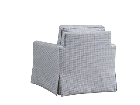 Barclay Butera Upholstery - Beach Club Chair - Light Blue / White