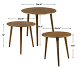 Kasai - Coffee Tables, Set Of 3 - Gold