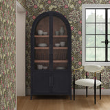 Jenson - White Dining Chair - Semi-Gloss Black /Brushed Gold / Ivory Boucle