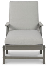 Visola - Chaise Lounge with Cushion - Gray