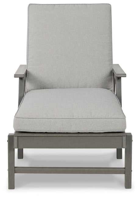 Visola - Chaise Lounge with Cushion - Gray