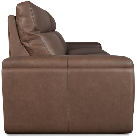 MS - Simone ZG 2 over 2 Power Sofa With Power Headrest and BT speaker - Brown
