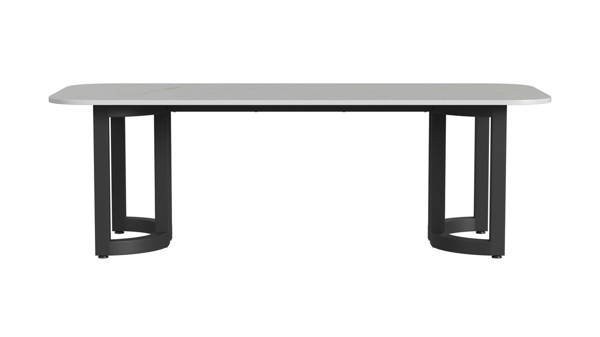 Malibu - 96" Dining Table - Black / White